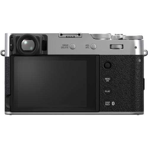 FUJIFILM X100VI Digital Camera (Silver) (16821822) + 2 x 64GB Card + Card Reader + 2 x NP-W126 Battery + Charger + LED Light + Corel Photo Software + Case + Flex Tripod + Memory Card Wallet + More