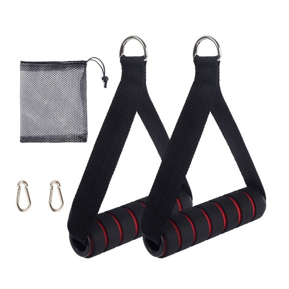 1Pair Cable Machine Handle Exercise Handle Gym Cable Machine Handle Set, Exercise Attachment Handle For Resistance