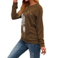 thumbnail image 5 of ZXSXSY Womens Dandelion Sweatshirts Casual Crewneck Pullover Tops Long Sleeve Graphic Tee Shirts, 5 of 9