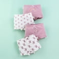 thumbnail image 4 of LYMAYTER Little Girls Cotton Underwear Panties 4pack Kids Baby Soft Boxer Briefs Toddler Four Corners Shorts for 2-13 Years, 4 of 10
