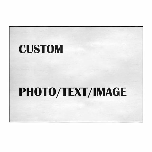 Custom Personalized Area Rug, 5'X7' 84x60 Inch Custom Logo Image Text Photo Anti Slip Washable Door Mat, Decorative Carpet for Bedroom Living Room Office Garden Balcony