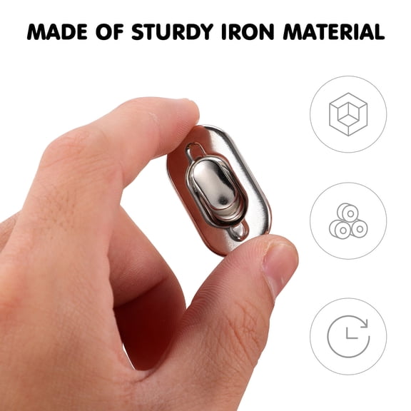 Uonlytech 12Pcs Bag Turn Lock Silver Small Lightweight Iron for Handbag Purse Use