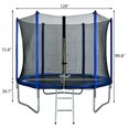 thumbnail image 4 of 360-Degree Safety Enclosure Net 10Ft Round Trampoline For Kids With Safety Enclosure Net, Outdoor Backyard Trampoline With Ladder, Blue Blue, 4 of 7