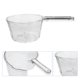 thumbnail image 5 of Cuchara de agua de plástico, cuchara de baño para el hogar, cucharón de agua para cocina y baño, cucharón de plástico para el cabello, cuchara transparente de mango largo para baño, 5 of 6