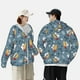 thumbnail image 4 of Fotbe Surf Shark Chaqueta con Protección Solar UPF 50+ para Hombre y Mujer, Camisa con Capucha y Bolsillos-3X-Large, 4 of 7