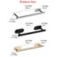 thumbnail image 5 of 1pc Stainless Steel Towel Bar, Minimalist Black Wall Mounted Towel Holder For Bathroom, 5 of 5