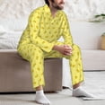 thumbnail image 7 of Fotbe Cheese 1 Pattern Long Sleeve Pajama Set for Men,Sleepwear Set,2-piece Loungewear Set,Soft PJs Comfy Nightwear with Pockets-X-Large, 7 of 7