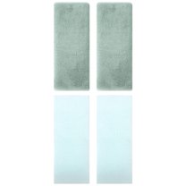 Unique Bargains 4 Pcs Cotton Hand Towels 13" x 30" Light Cyan/Light Green