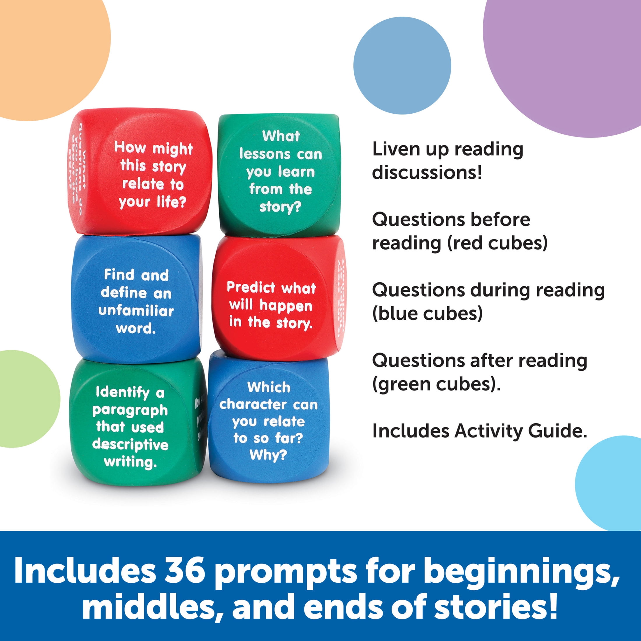 Learning Resources Reading Comprehension Cubes Conversation Starter for Kids, Ages 6+