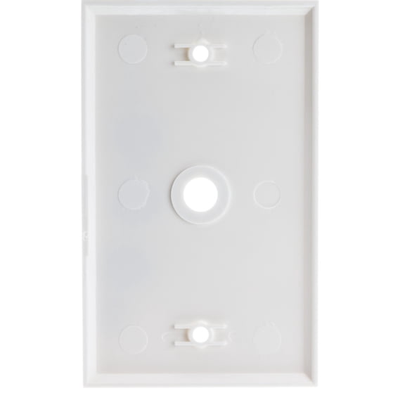 Cable Wholesale ASF-20254WH 1 hole Wall Plate for F-Pin Connector, White