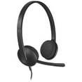 thumbnail image 3 of 1PACK Logitech H340 Corded Headset, USB, Black, 3 of 3