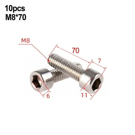 

JINGT Hexagon Socket Screw And Nut 304 Stainless Steel Cylinder Screws Hexagon Socket