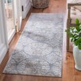 thumbnail image 2 of SAFAVIEH Martha Stewart Isabella Floral Runner Rug, Silver/Ivory, 2'2" x 7', 2 of 8
