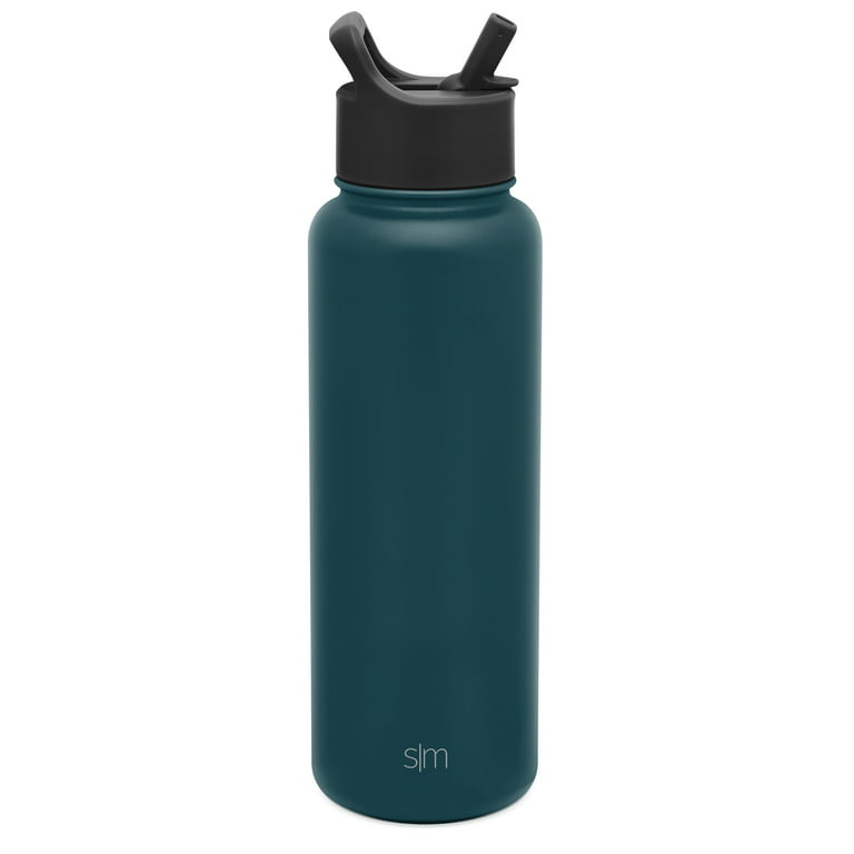 simple modern 40 oz Summit Water Bottle Black Flip Top Lid Great Condition!
