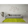 thumbnail image 3 of Ahgly Company Machine Washable Indoor Round Persian Yellow Bohemian Area Rugs, 7' Round, 3 of 4