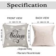 thumbnail image 5 of Christmas Believe Snowflake Pillow Covers 20x20 Inch Grey White Black Winter Snow Throw Pillow Case Xmas Blessed Quotes Letters Cotton Linen Farmhouse Decorations Cotton Linen Cushion Cover, 5 of 6