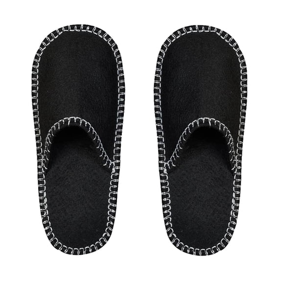 HNMKIU Mens Slippers Disposable Non-Woven Shoes Set Soft Comfortable Indoor Outdoor Hotel Use Lightweight Durable Design Summer Sandals Black,24