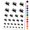 Black, variant on Darling Wheelbarrow Spring Summer Flowers Gardening Water Resistant Temporary Tattoo Set Fake Body Art Collection - Brown