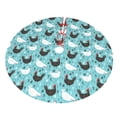 thumbnail image 5 of Cauagu 30" Christmas Tree Skirt Lovely Roosters Pattern Christmas Tree Decorations Tree Mat for Xmas Decorations Occasion Holiday Home Decor -30", 5 of 7