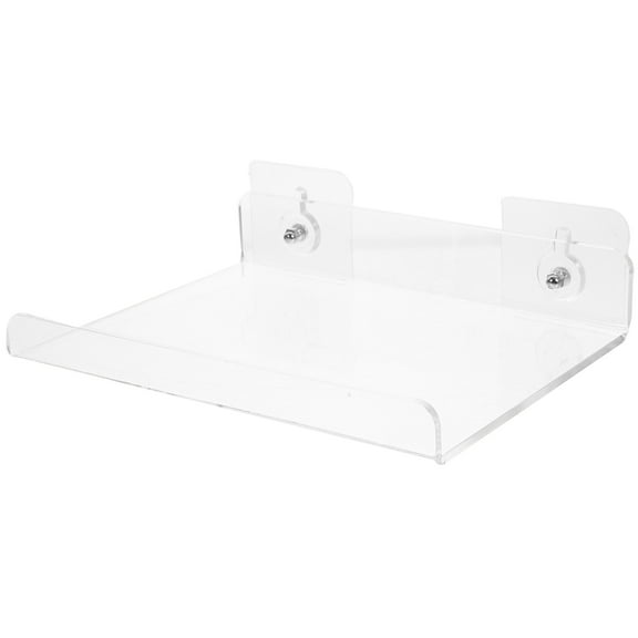 Homoyoyo Acrylic Floating Shelf Clear Transparent Bathroom Storage No Drilling Wall Mounted 1 Set