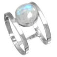 thumbnail image 1 of 925 Silver Ring For Women - Teens White Natural Rainbow Moonstone Stone Silver Ring Size 13 June Birthstone Handmade Silver Ring Size 13 Gift For Mom On Thanksgiving 925 Gemstone Silver Jewelry, 1 of 6