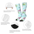 thumbnail image 6 of Fotbe Dragonfly Floral print Women's Men's Novelty Crew Socks Cotton Socks Knee High Socks for Walking,Running,Nurses,Pregnancy, 6 of 9