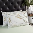 thumbnail image 3 of Waterproof Outdoor Throw Pillows with Inserts 12"x20" Set of 2, Golden Marble Soft Decorative Pillowcases for Couch Bedroom, Abstract Modern Minimalist Art Pillow Covers for Sofa Living Room, 3 of 8