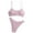 Pink, variant on WREESH Ladies' Fashion Striped Lace Bikini Beach Split Suit Swimsuit Set Black