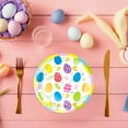 thumbnail image 4 of Honeeladyy 10 Pcs Easter Paper Plates 7in Disposable Platters Easter Bunny Eggs Serving Dish Tray Dinner Serving Tableware Round Trays for Dinner Cookie Cake Dessert Holiday Party Supplies, 4 of 6