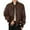 Coffee, variant on Wrtxtat Men's Leather Jacket Fashion Full Zip Crewneck Motorcycle Outerwear with Pockets Heavyweight Waterproof Baseball Varsity Jacket Coffee XL