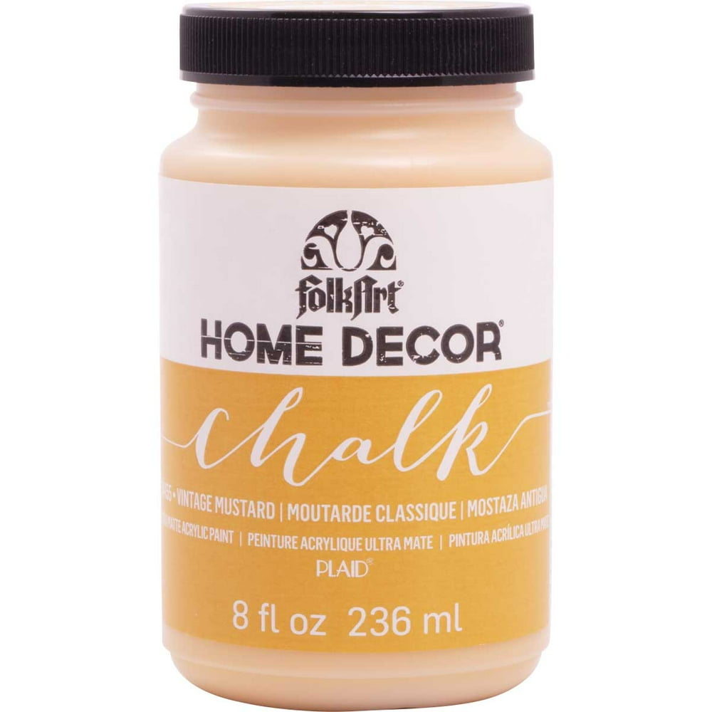 FolkArt 34155 Home Décor Chalk Acrylic Paint, Matte, Mustard, 8 fl oz