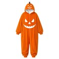 thumbnail image 3 of LILIYA Halloween Hooded Onesie, Warm Adult Jumpsuit, Plush Long Sleeve Loungewear for Couples, Comfy Bodysuit with Front Pockets, Soft One-Piece Pajamas, 3 of 8