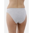 thumbnail image 3 of No Boundaries Women's Ribbed Bikini Panties 3-Pack, Sizes XS-3XL, 3 of 4