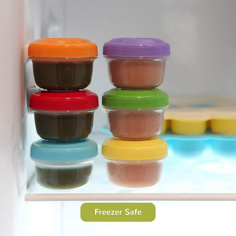 WeeSprout Glass Baby Food Storage Jars - 12 Set, 4 oz Baby F