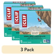 (3 pack) CLIF BAR Energy Protein Bars, Cool Mint Chocolate with Caffeine, 5ct