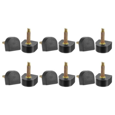 

6 Pairs TPU High Heel Tips Shoes Replacement Tap Caps 2.4mm Pin 12x12mm U-Shape Heel Repair Caps Black