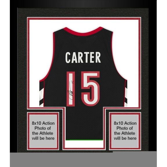Framed Vince Carter Toronto Raptors Autographed Mitchell & Ness 1999-2000 Purple Replica Jersey - Fanatics Authentic Certified