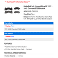 thumbnail image 2 of Brake Pad Set - Compatible with 1997 - 2002 Chevy C7500 Kodiak 1998 1999 2000 2001, 2 of 2