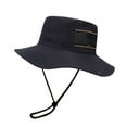 thumbnail image 3 of Unisex Breathable Wide Brim Boonie Hat Outdoor Travel Fishing Mesh Sun Cap, 3 of 4