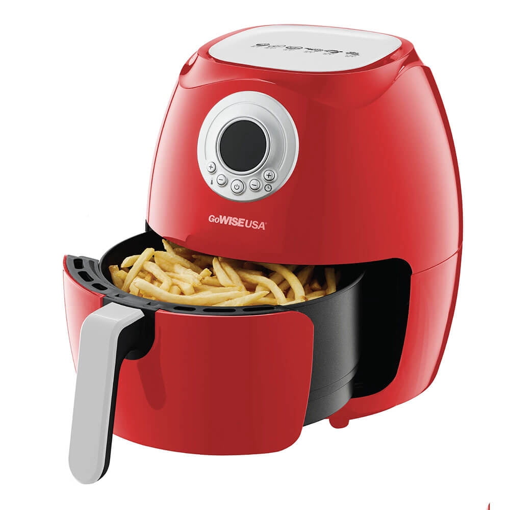 GoWISE USA 3.7 qt Air Fryer, Red - 360√Ç¬∞ Rapid Air Technology