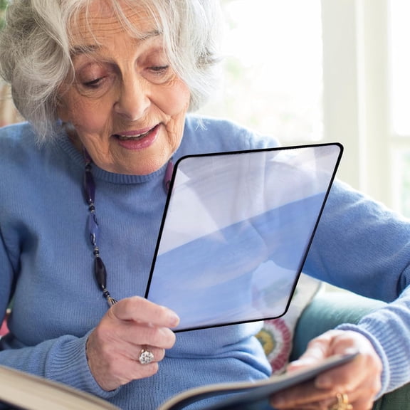 Page Magnifying Sheet 3X Lightweight Optical Plastic Fresnel Lens Flat Magnifier for The Elderly and People with Low Vision Reading Small Prints, Books