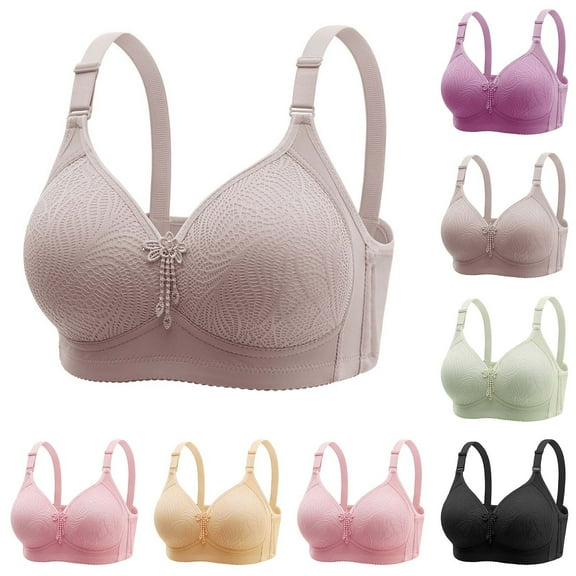 Utoimkio High Support Wireless Bras for Women Full Coverage Comfort Breathable Push Up Bras for Women No Underwire Everyday Bras