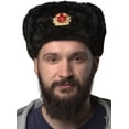 thumbnail image 2 of HAHDAXIA Ushanka Russian Fur Hat - Soviet Army Trapper Hat, 2 of 6