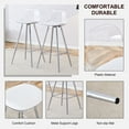thumbnail image 3 of Set of 2 Modern Industrial Metal Bar Stools,Premium Upholstered Dining Bar Stool Chairs with Metal Legs & Back,28" Counter Height Bar Stool with Ergonomic Design for Bar Counter Kitchen Dining Area, 3 of 7