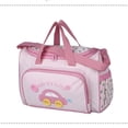 thumbnail image 2 of 4-in-1 Multi-function Car Pattern Large Capacity Baby Diaper Nappy Changing Pad Travel Mummy Bag Tote Handbag Set (Pink), 2 of 8