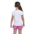 thumbnail image 2 of Girls 4-6 adidas Tie Dye Heart Tee and All Over Print Shorts Set Color: White Size: 5, 2 of 4