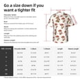 thumbnail image 5 of Disketp Hawaiian Shirts For Men,Red Mushrooms Print Mens Casual Short Sleeve Button Down Shirts Beach Shirt, 5 of 7