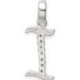 thumbnail image 3 of Sterling Silver Cz Letter I Initial Pendant Made In India qc6525i, 3 of 5