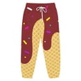 thumbnail image 2 of Melting Ice Cream Sweatpants For Girls Boys Pants Drawstring Elastic Waistband Sweatpants Ice Cream Cone Pattern Funny Jogging Baseball Style Sports Pants Coffee 10-11 Years, 2 of 5