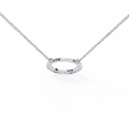 thumbnail image 5 of Zuwelria Certified Circle Pendant | 0.34 TCW Stunning Round Cut Diamond Pendant Necklace with Chain for Women | 18K White Gold over Silver, 5 of 10